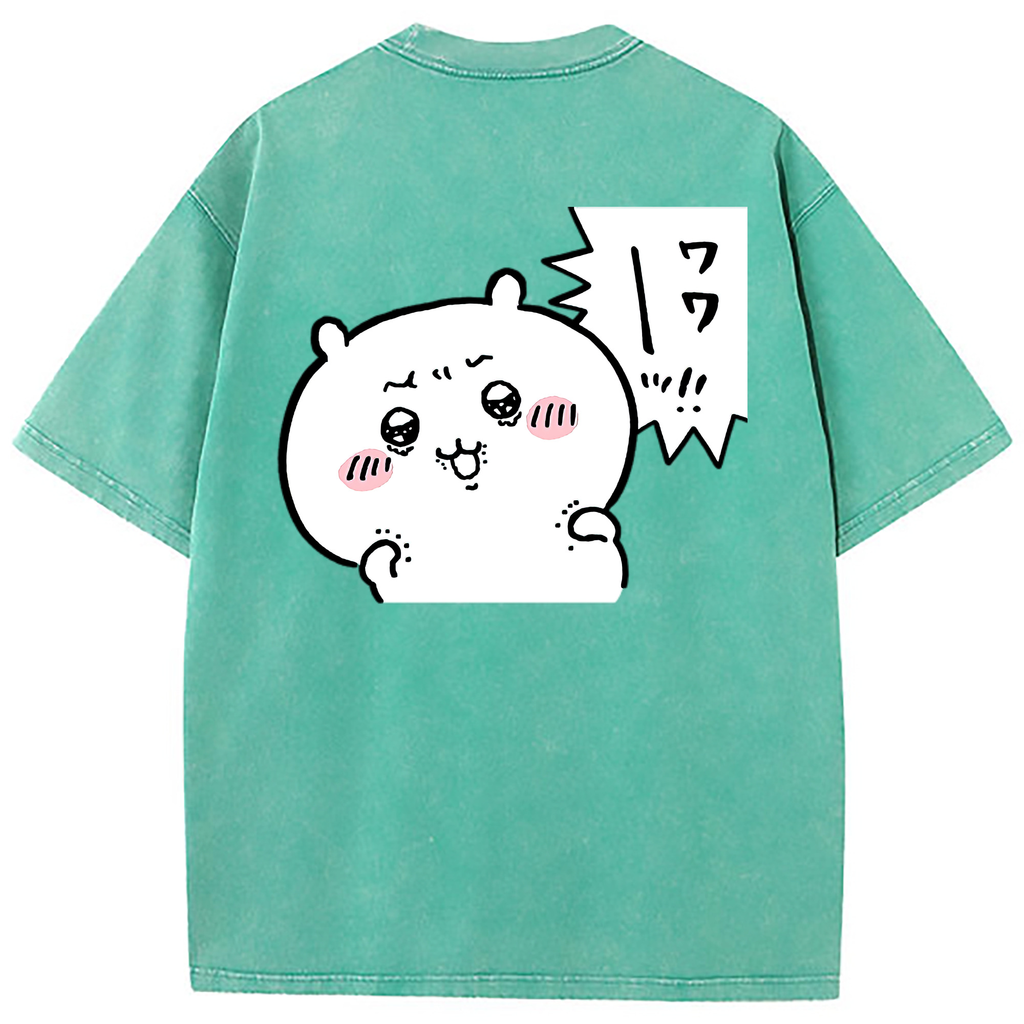 （画像用） ちいかわ ちいかわ Chii-kawa chiikawa 綿100% ヴィンテージ風 半袖Tシャツ（背面プリント）